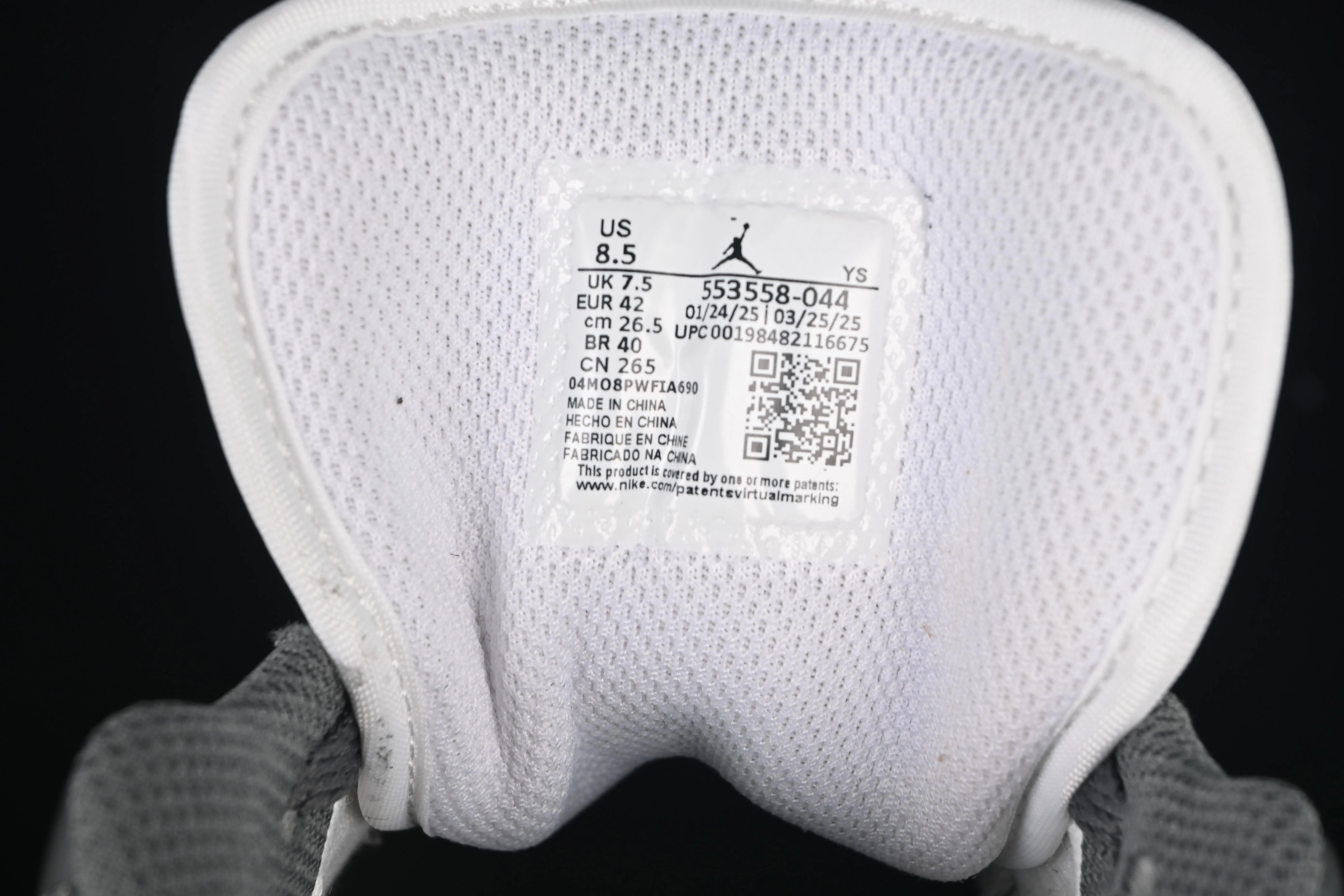 All categories Air Jordan Jordan series basketball shoes Air Jordan 1 Low G version pure original Air Jordan 1 Low AJ1 Joe 1 white and gray color low-top cultural casual sneakers 553558-044